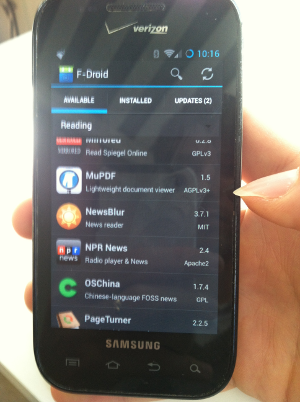 F-Droid is what you use to Download Free Software onto Your Phone